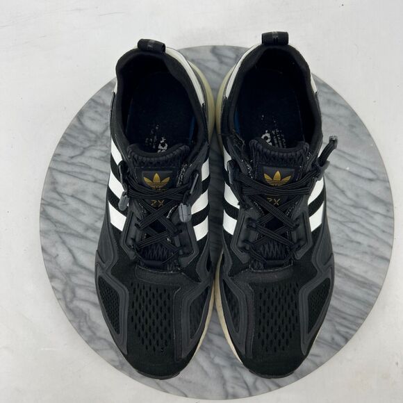 Adidas Originals ZX 2K Boost Sneaker Womens 10 Black Running Shoes Sport H00102 - Picture 8 of 12
